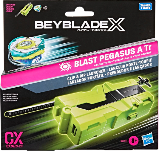 Beyblade X Blast Pegasus A Tr with Clip & Rip Launcher