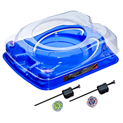 Beyblade X Drop Attack Battle Set with Beystadium, 2 Right-Spinning Top Toys, and 2 Launchers