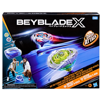Beyblade X Drop Attack Battle Set with Beystadium, 2 Right-Spinning Top Toys, and 2 Launchers