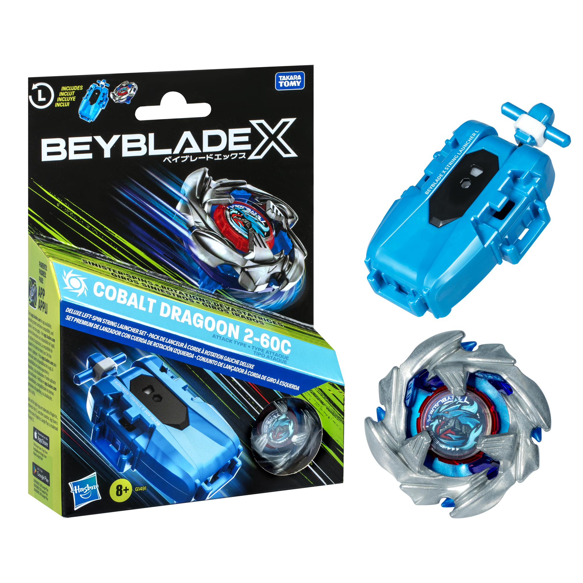 Beyblade X Cobalt Dragoon 2-60C Launcher Set – Mactera Direct