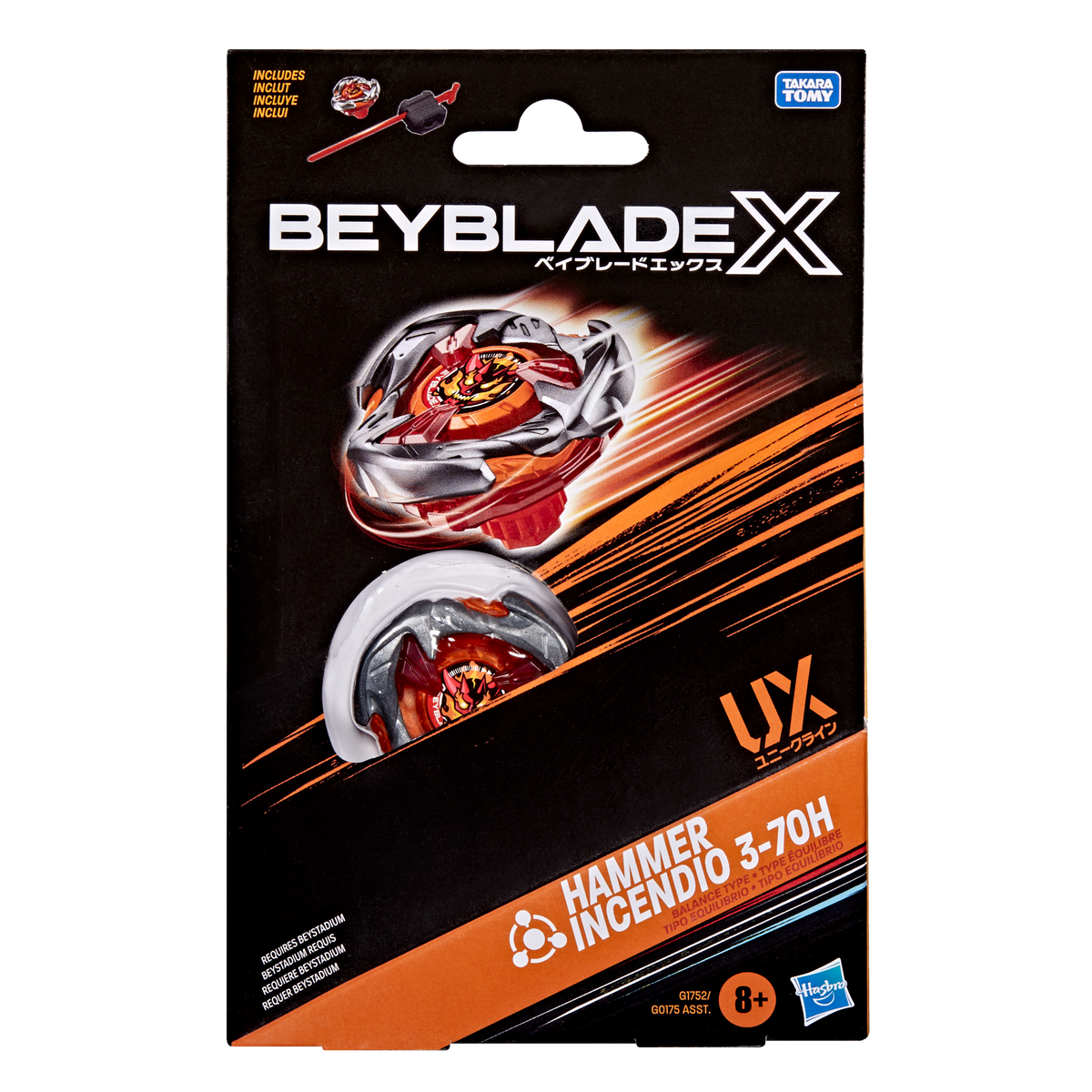Beyblade X Hammer Incendio 3-70H UX Starter Pack Set