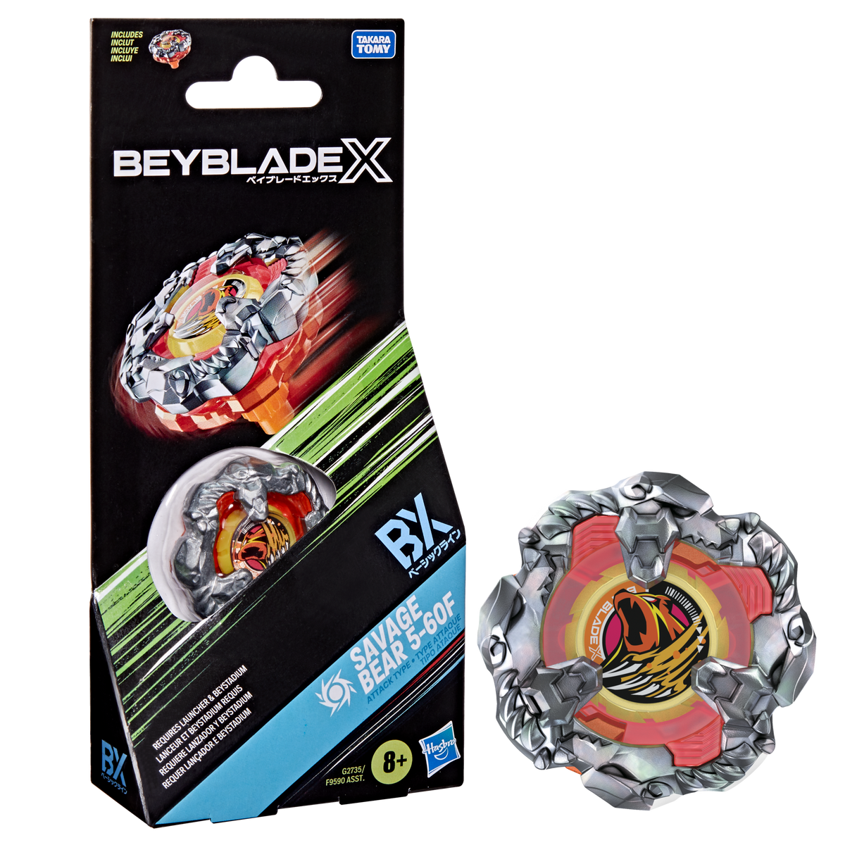 Beyblade X Savage Bear 5-60F BX Booster Pack Set