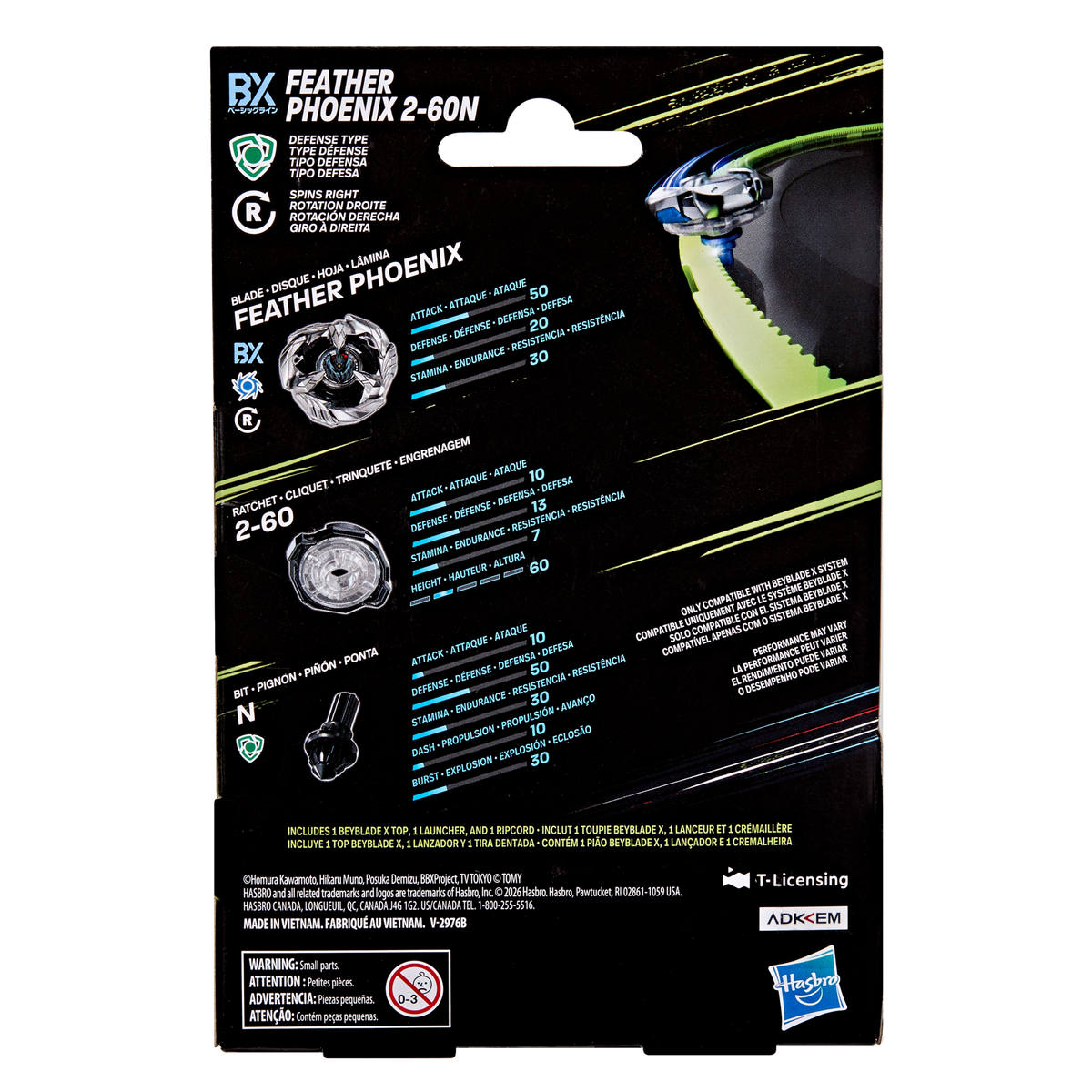 Beyblade X Feather Phoenix 2-60N BX Starter Pack Set