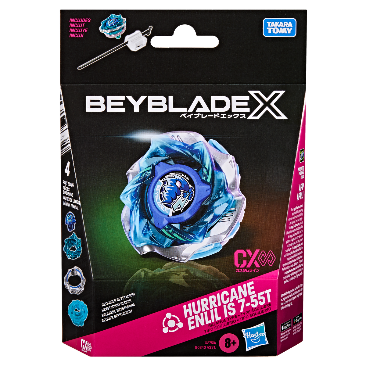 Beyblade X Hurricane Enlil IS 7-55T CX Infinity Starter Pack Set